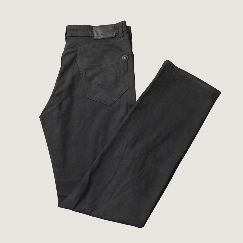 Pepe Jeans Kingston Straight Leg Mens 32x34 Black Denim Jeans